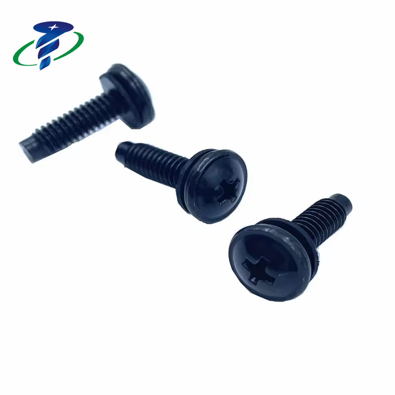 Black Pan Washer Head Phillips Screws